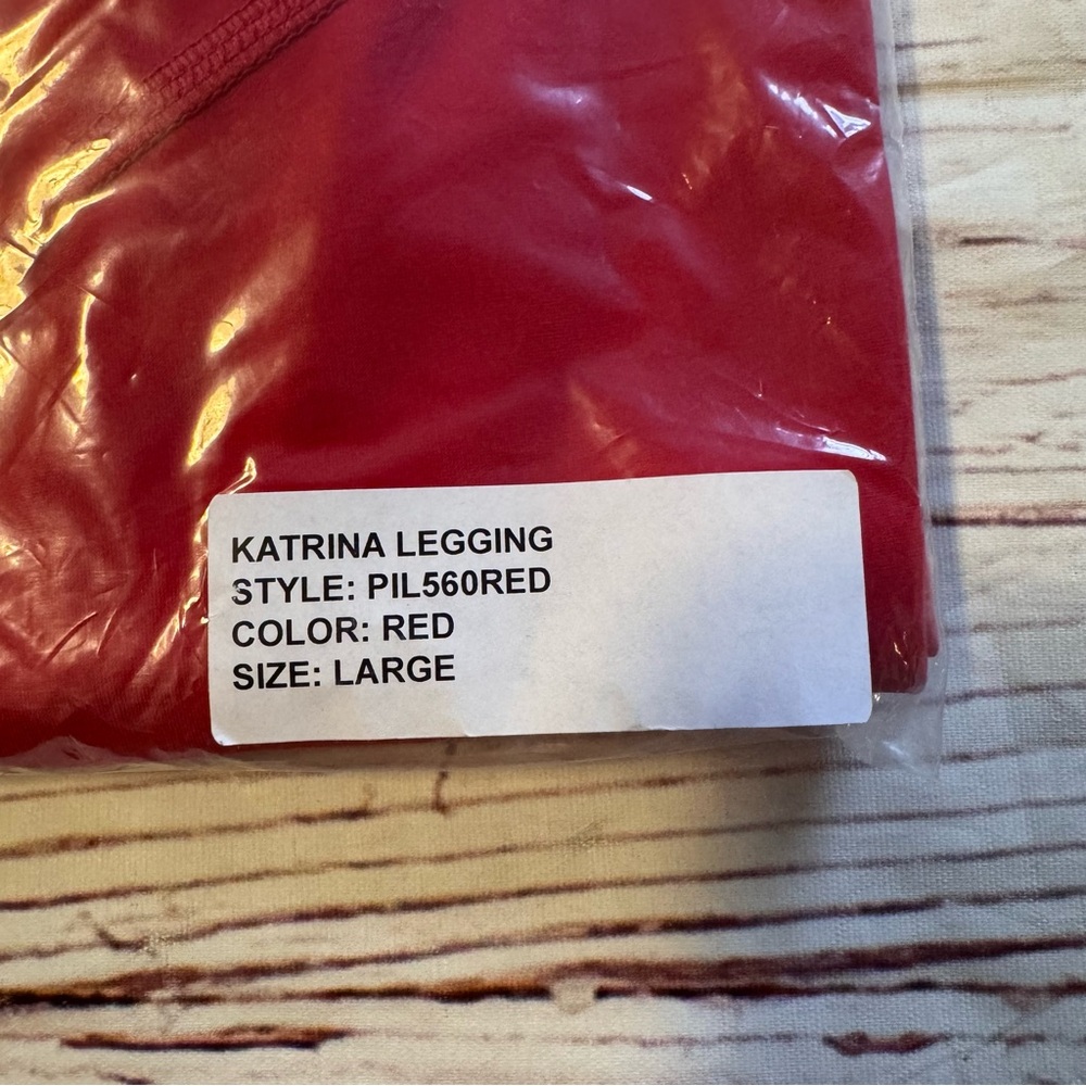 NWT GiGi C Katrina Legging in Red Sz L - Picture 6 of 8